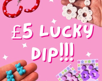 OORBEL LUCKY DIP!! Oorbel geluksdip, sieraden mysteriedoos, vijf geluksdip