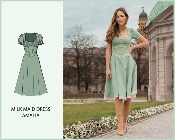 PATTERN - Milk Maid Dress AMALIA - THISISKACHI - Etsy