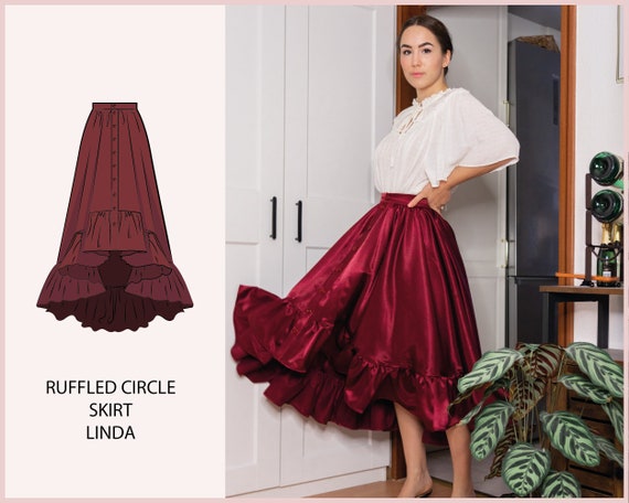 PATTERN Ruffled Circle Skirt LINDA THISISKACHI (Instant Download