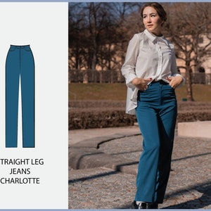 PATTERN - Straight Leg Jeans CHARLOTTE - THISISKACHI