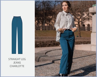 MUSTER - Jeans mit geradem Bein CHARLOTTE - THISISKACHI