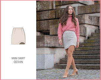 PATTERN - Mini Skirt OCEAN - THISISKACHI