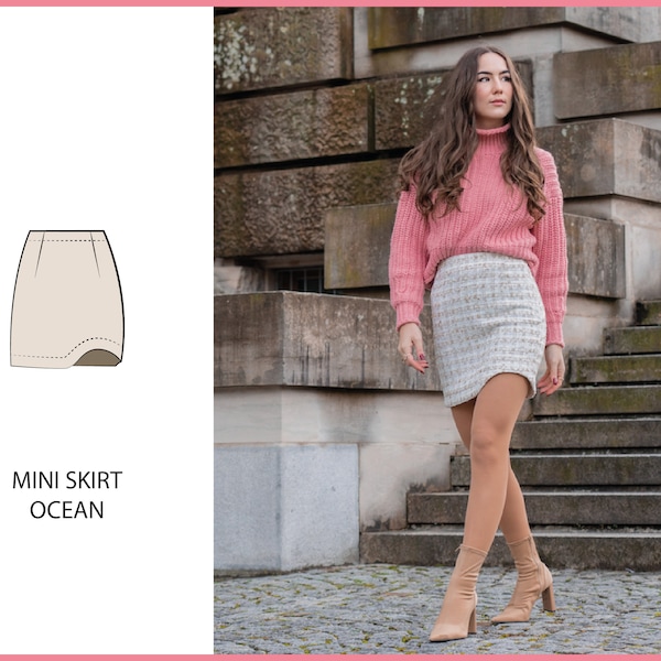 PATTERN - Mini Skirt OCEAN - THISISKACHI