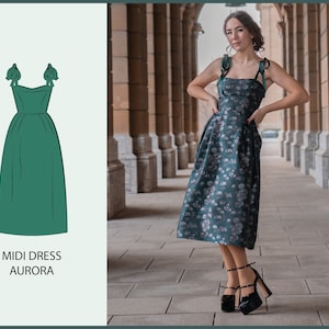 PATTERN - Midi Dress AURORA - THISISKACHI