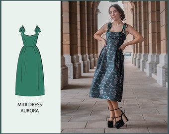 PATTERN - Midi Dress AURORA - THISISKACHI