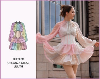 PATTERN - Ruffled Organza Dress LILLITH - THISISKACHI