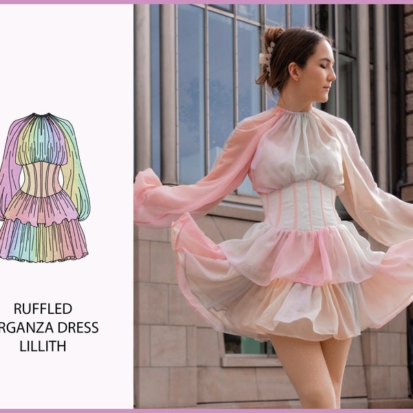 PATTERN - Ruffled Organza Dress LILLITH - THISISKACHI