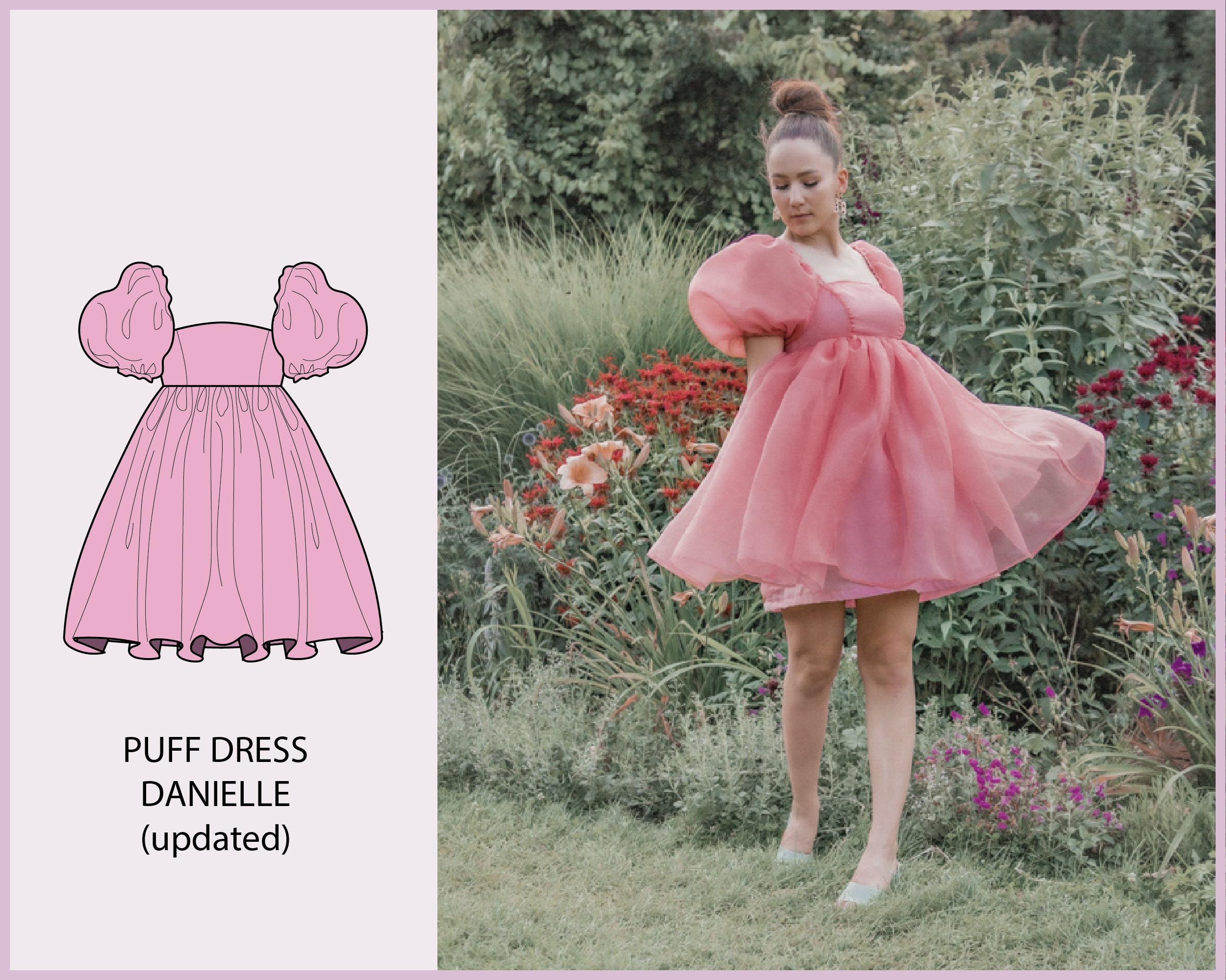 pink puff dress