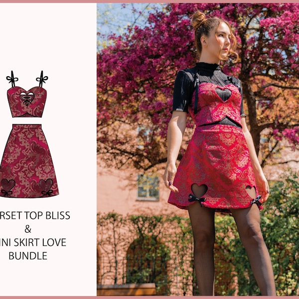 Pattern Bundle - Mini Skirt LOVE & Corset Top BLISS- THISISKACHI