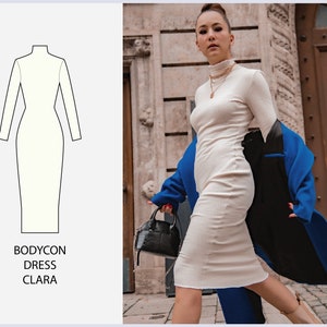 PATTERN - Bodycon Knit Dress CLARA - THISISKACHI
