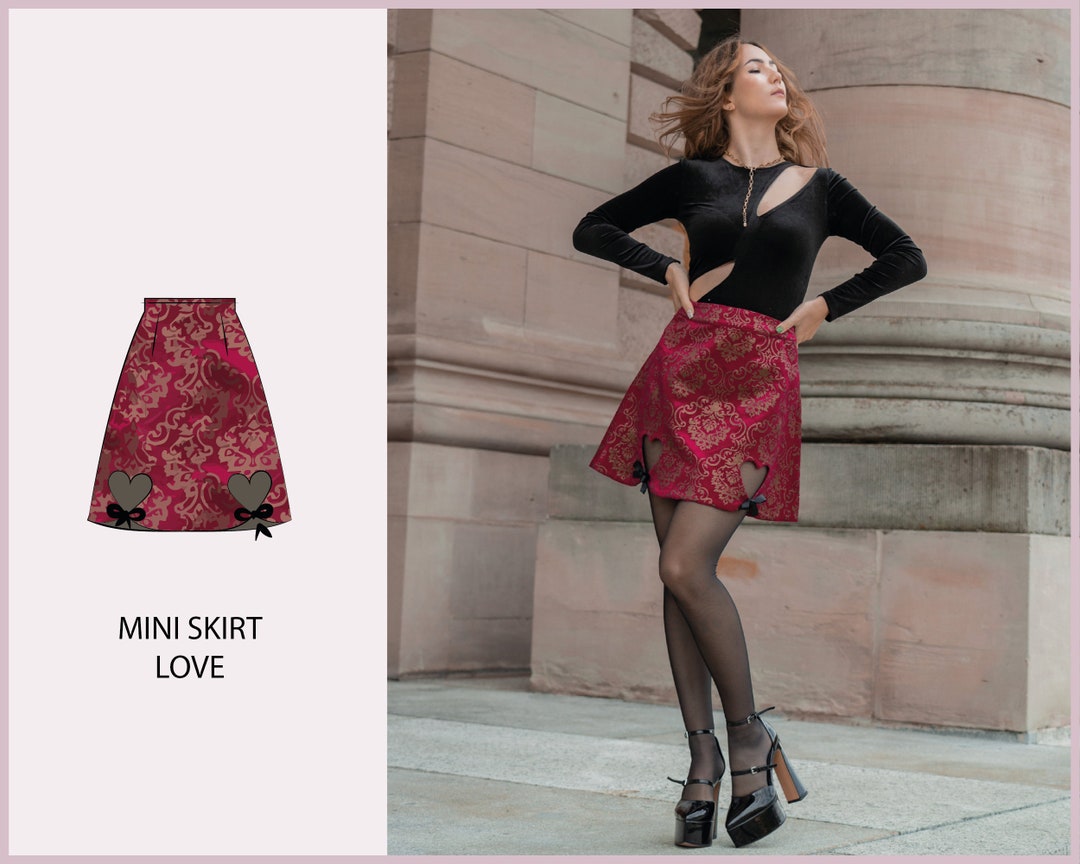 PATTERN Mini Skirt LOVE THISISKACHI