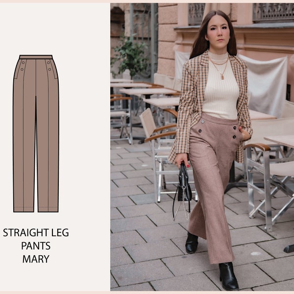 PATTERN - Straight Leg Pants MARY - THISISKACHI