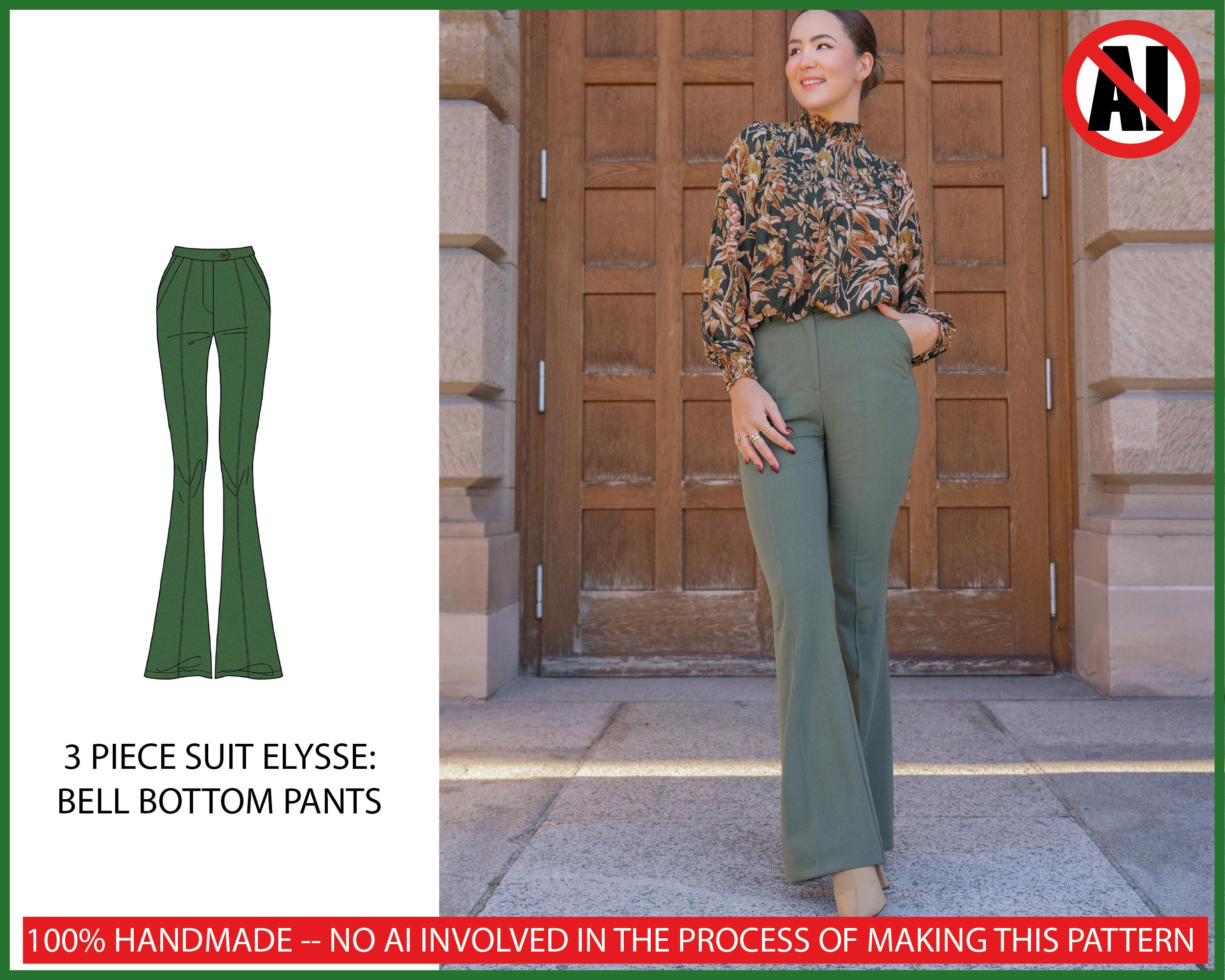 PATTERN - Bell Bottom Pants (part of 3 Piece Suit ELYSSE