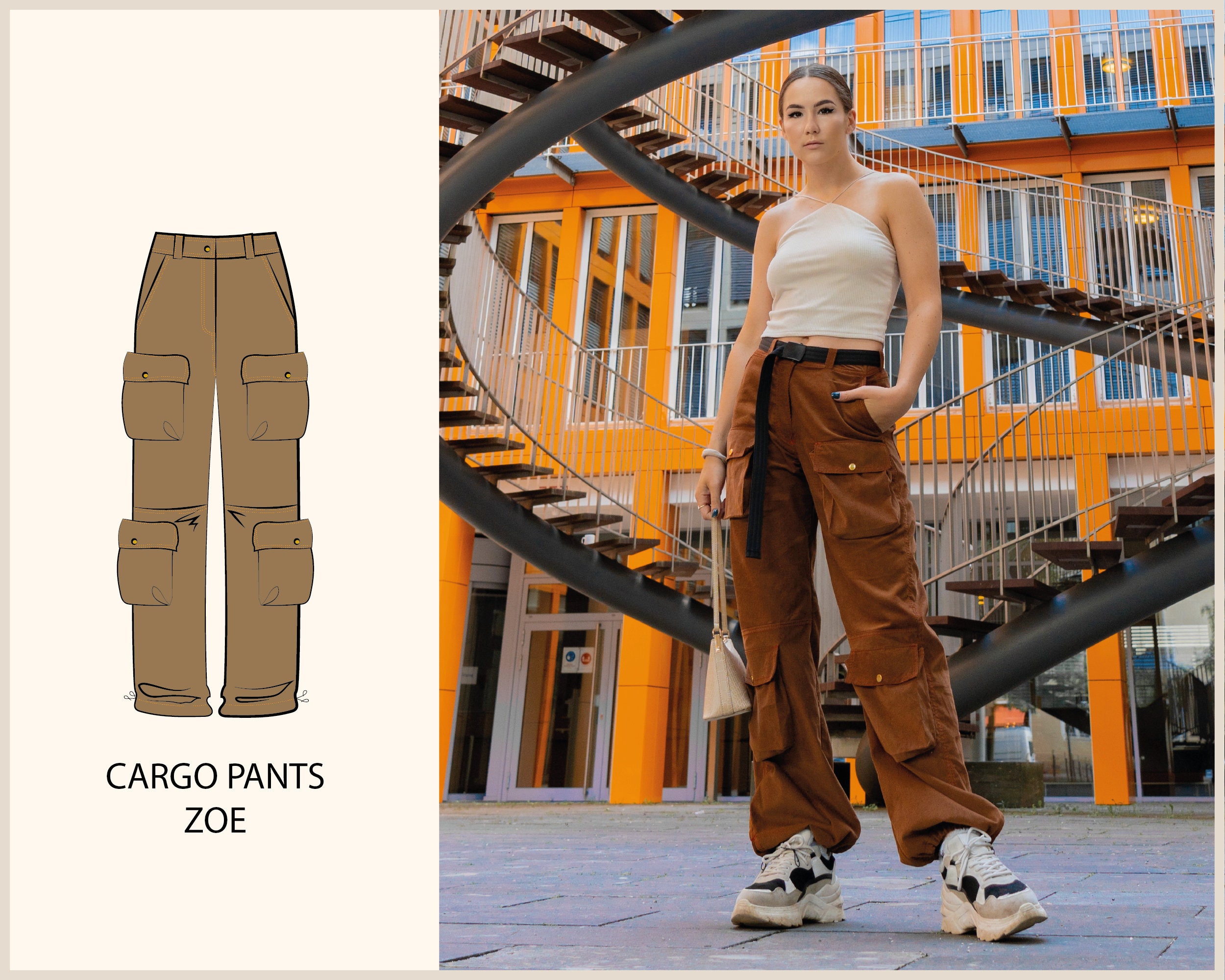 Womens Cargo Jeans 