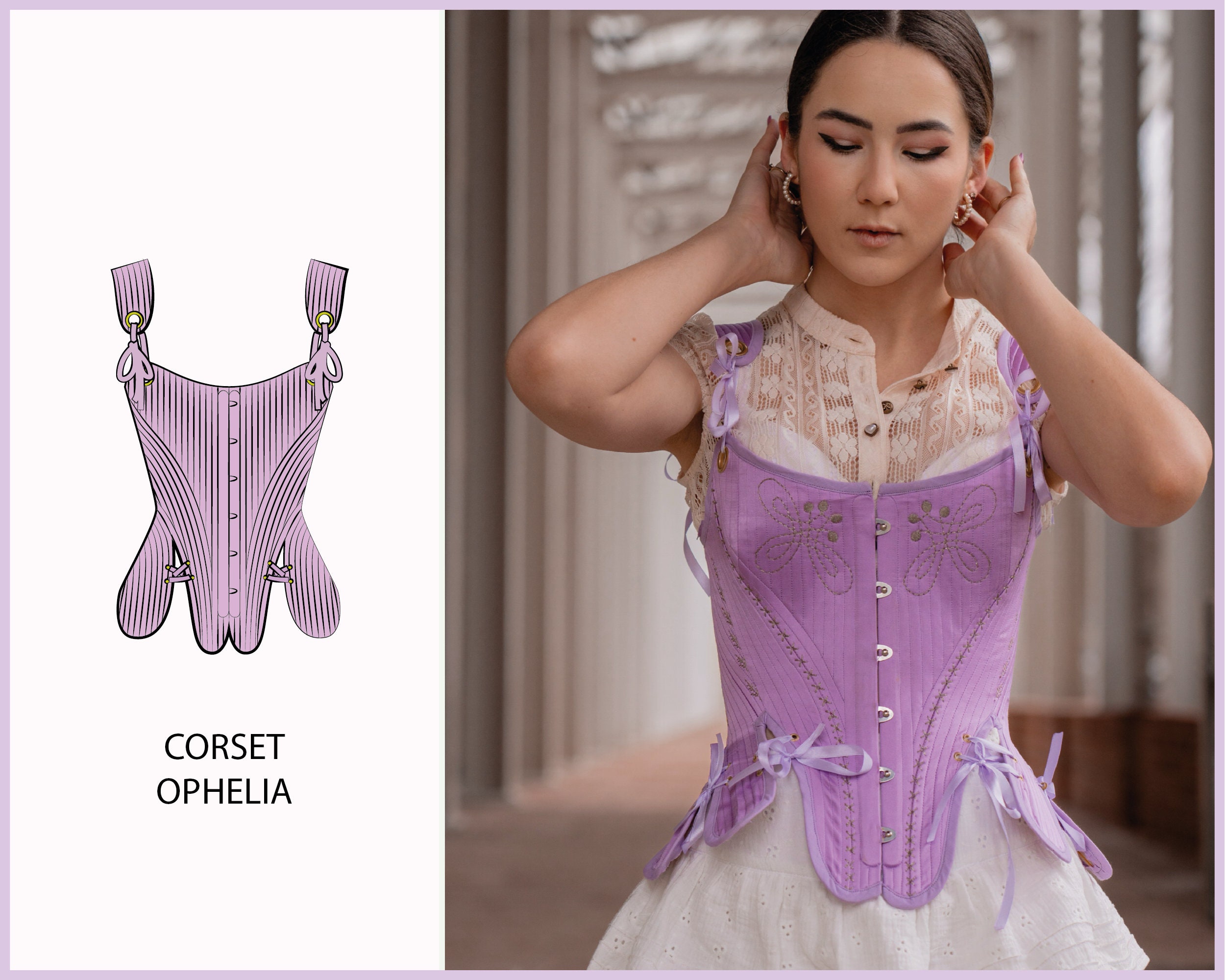 Heart Back Corset Top With Lacing up Pieces and Bra Cups Satin Corset Made  to Order Handmade Original Design 