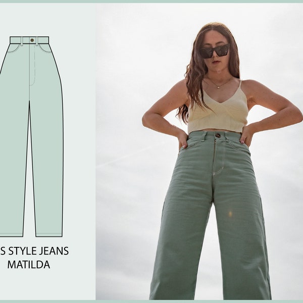 PATTERN - 80s Style Jeans MATILDA - THISISKACHI
