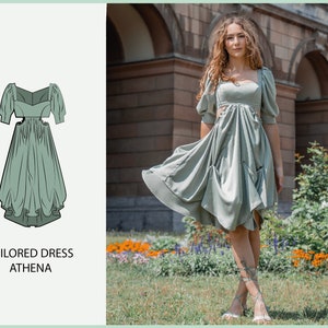 PATTERN - Tailored Dress ATHENA - THISISKACHI