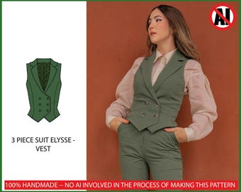 PATTERN - Vest (Part of 3 Piece Suit ELYSSE) - THISISKACHI