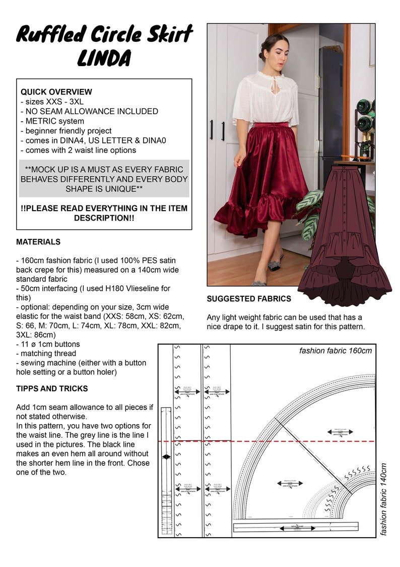 PATTERN Ruffled Circle Skirt LINDA THISISKACHI image 3