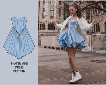 PATTERN - Skater Mini Dress - THISISKACHI