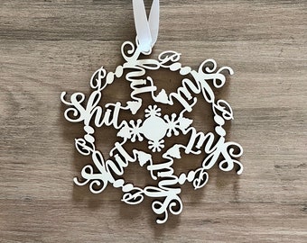 ShitFlake Ornament | White Elephant Gift idea | Christmas July | Birthday Gift | Rude Adult Gag Gift | Funny Christmas Ornament | Poop Emoji