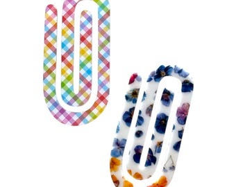 Large Pape Clip Acrylic Bookmark | Gift for Book Lovers | Teacher Gift | Stocking Stuffer | Book Club Accessory | Teen | Gifts Under Ten
