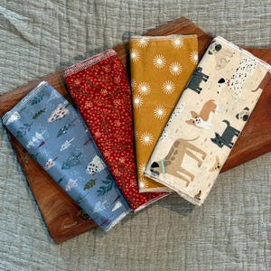 Set of 6 Paperless Paper Towels | Zero Waste Kitchen Wipe | Washable & Reusable Cloth Towels | Flannel Cotton Kitchen Towels Handmade 10x12