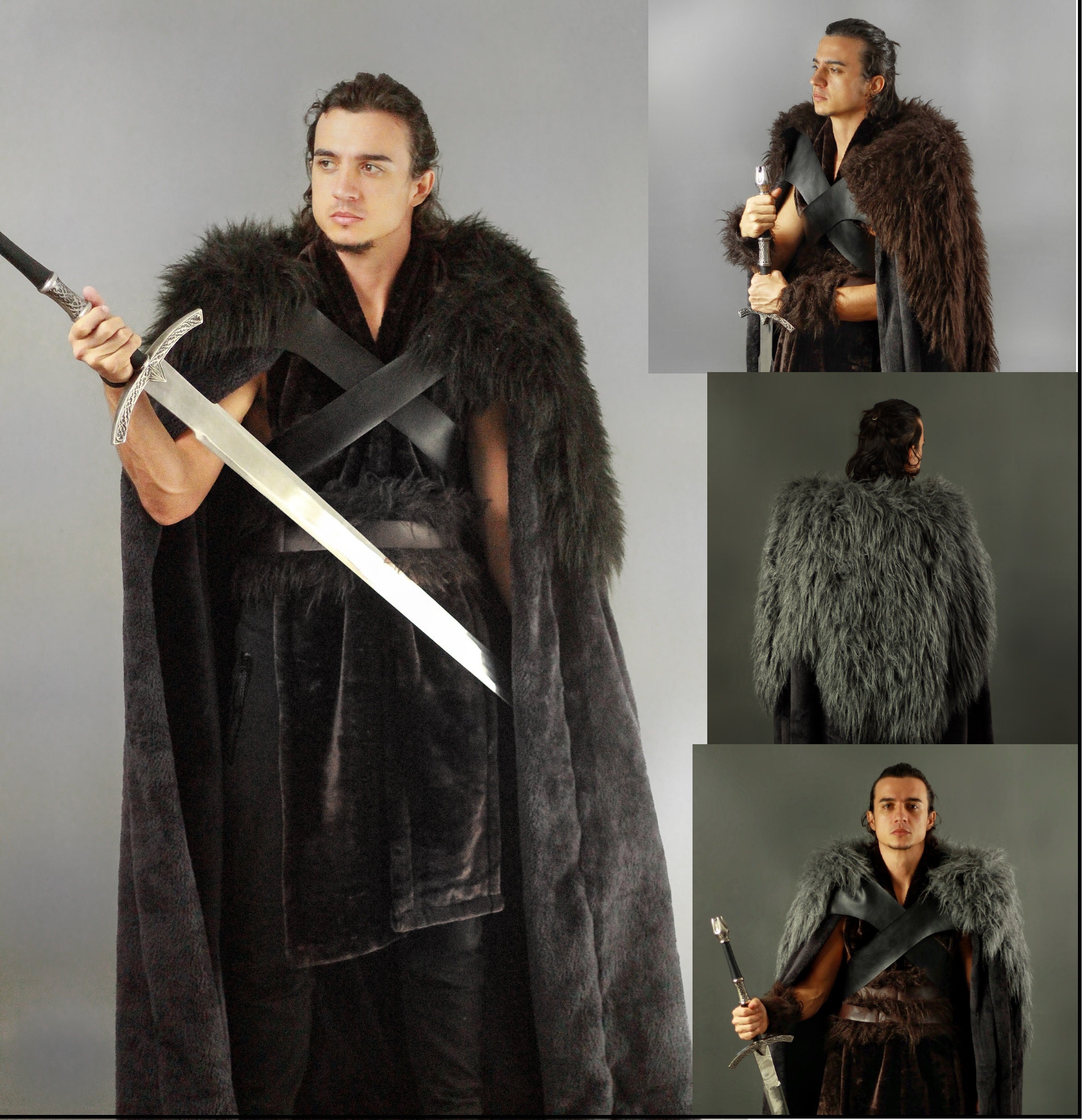 Medieval Warlord Fur Cloak High Quality Viking Medieval | Etsy UK