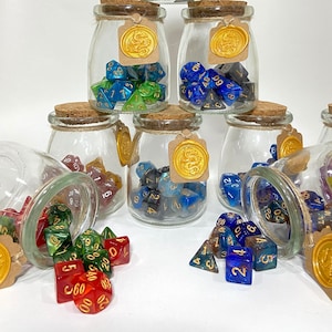 2 Set Cast Resin RPG Dice Potions