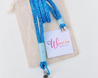 Schlüsselband. Ausweisband. Lanyard. Blau.