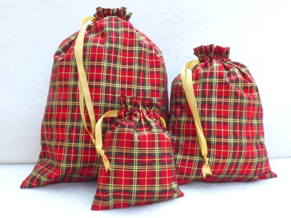 Tartan gift bags sale