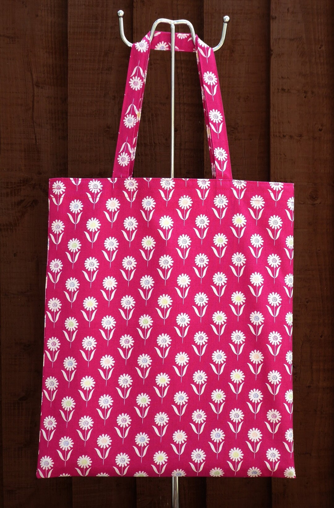 Pink Cotton Tote Bag White Daisy Shopping Bag Etsy pink-cotton-tote-bag-white-daisy-shopping-bag-etsy
