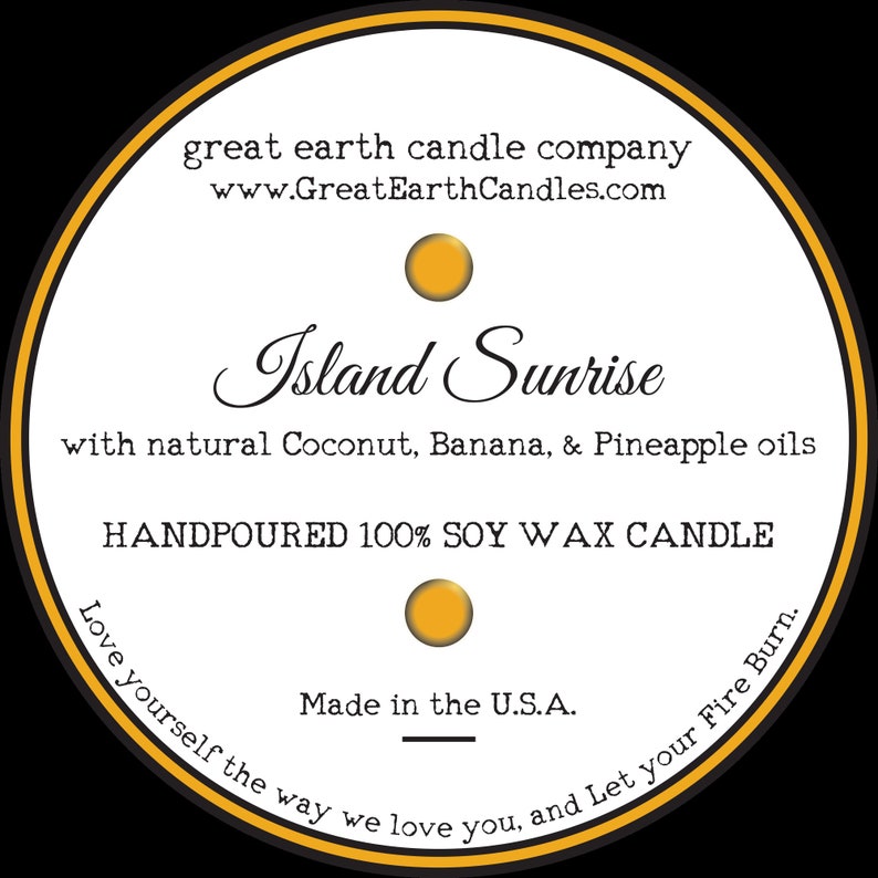 Natural Oils Mason Jar Natural Soy Wax Candle Aromatherapy Island Sunrise LARGE 16oz
