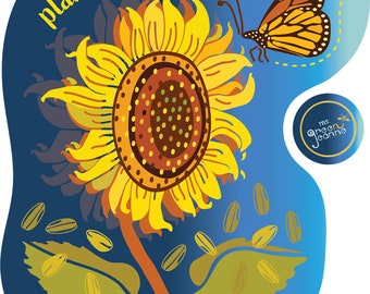 Seeds of Kindness Sunflower sticker