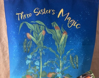 Three sisters (corn, beans and squash) Magic Tote Bag with free shipping