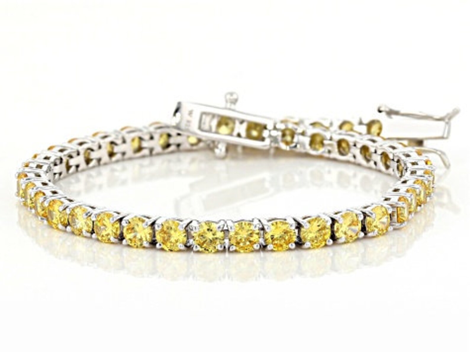 Yellow sapphire tennis bracelet Clearance