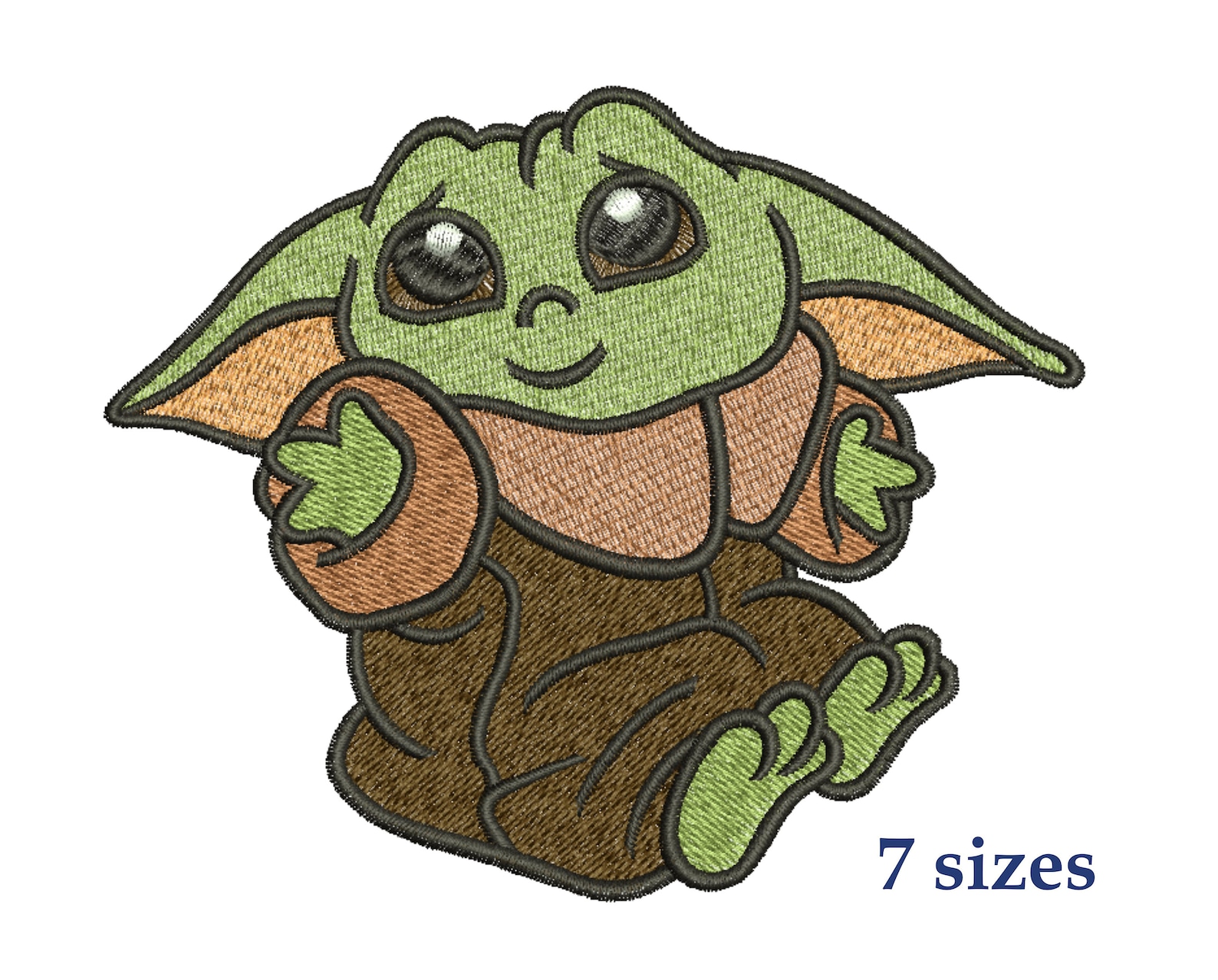 Baby Yoda embroidery Star Wars embroidery Machine Embroidery Etsy