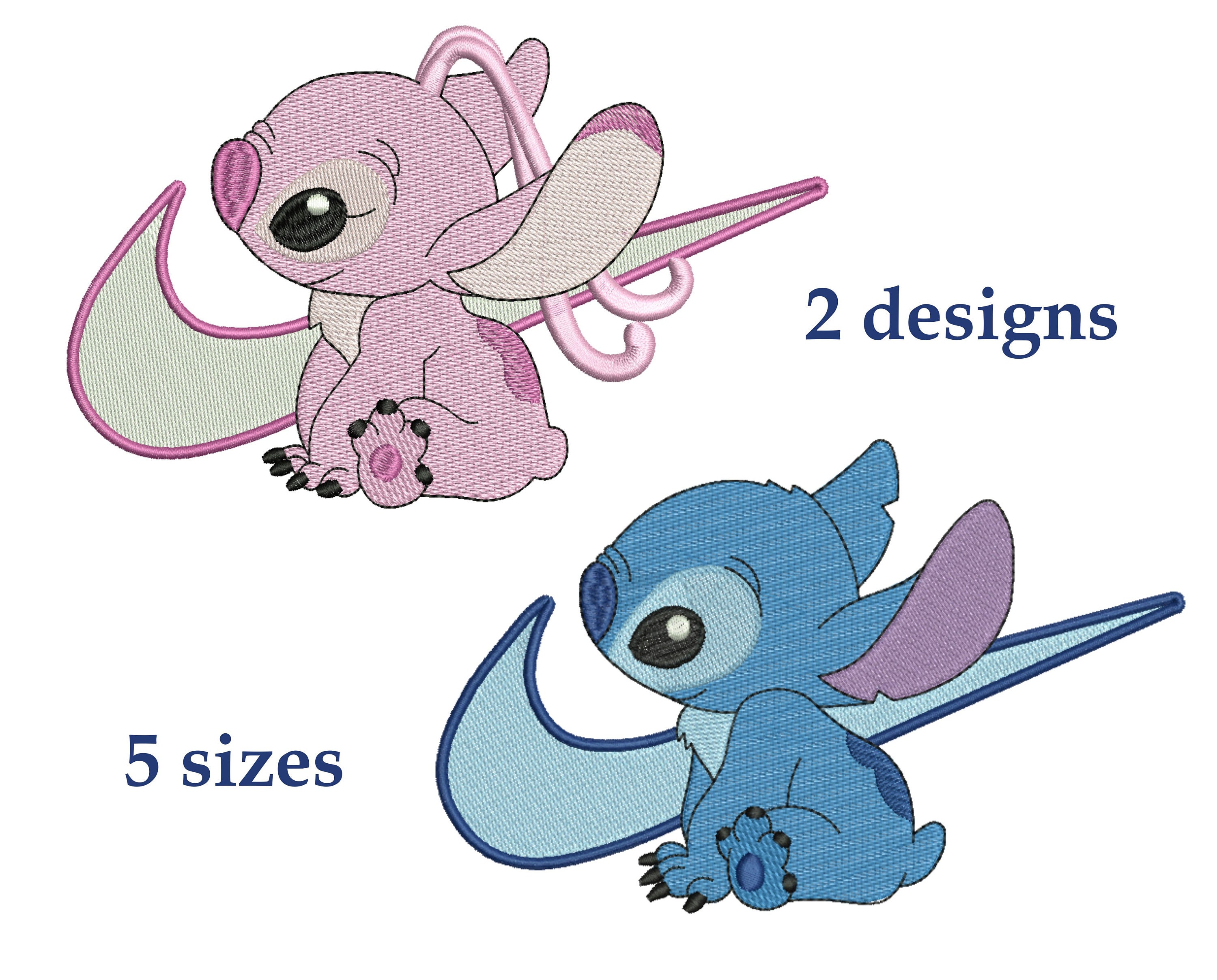 Lilo and Stitch Embroidery Stitch Nike embroidery design | Etsy
