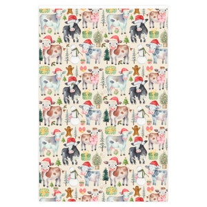 AQ Cute Cow Pattern Nougat Wrapping Paper For Baby Birthday Party