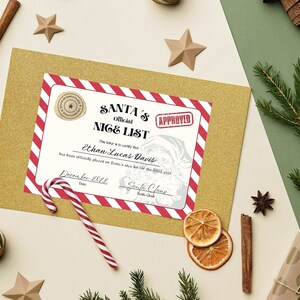 Personalized Santa&#39;s Nice List Certificate | Santa&#39;s Nice List | Personalized Certificate | DIGITAL DOWNLOAD