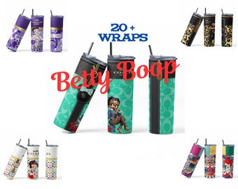20+ Betty Boop Tumbler Wrap, 20oz Design, Coach Purse Tumbler Wrap, fun Tumbler Bundle