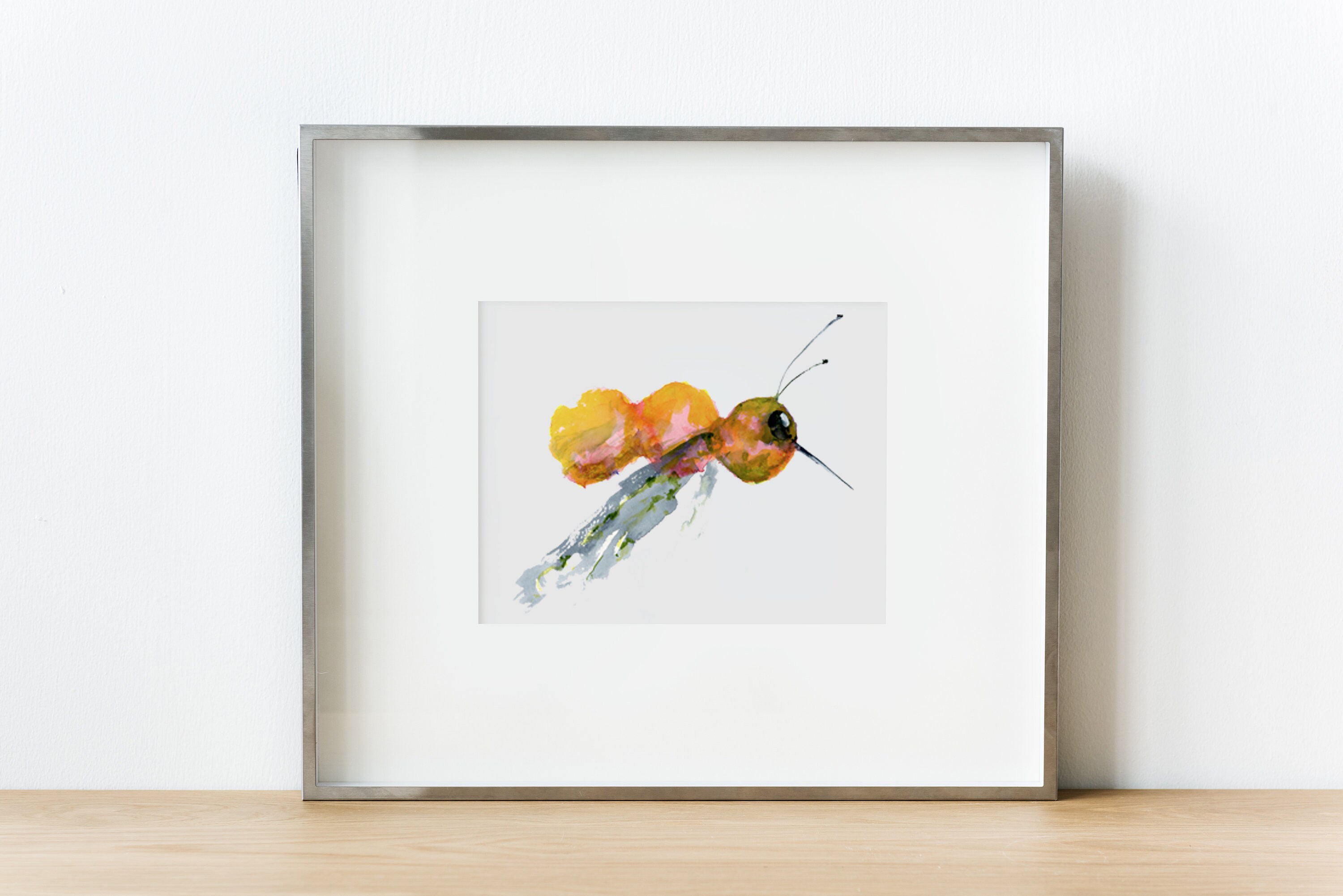Mosquito Watercolor Print, Mosquito Painting, Animal Art, Children’s Room, Nursery Art, Art Gift, Watercolor Poster, Home Wall Decor