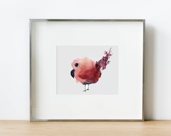 Bird Watercolor Art, Bird Painting, Animal Art, Childrens Room, Nursery Art, Art Gift, Watercolor Poster, Home Wall Decor, Wall Art