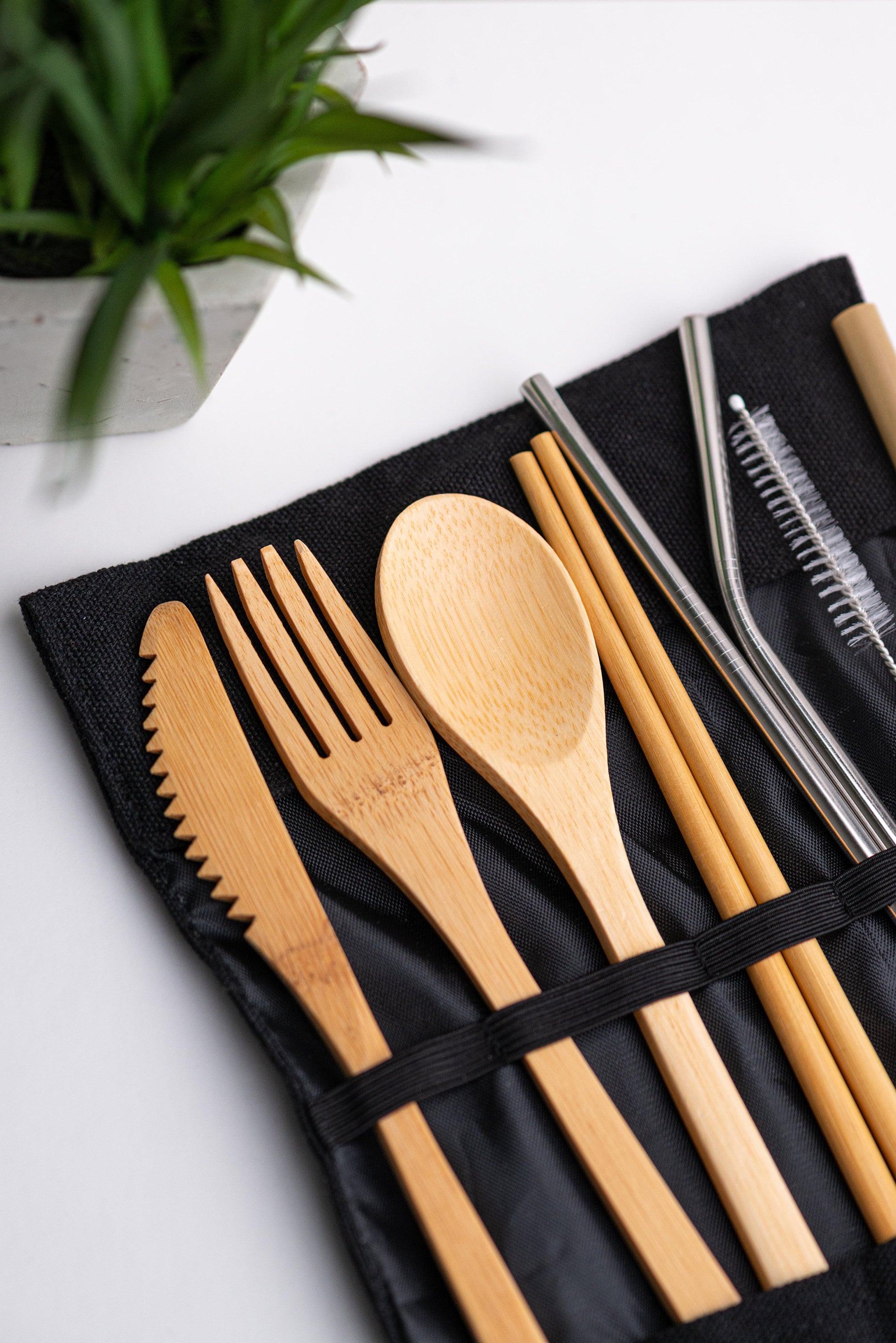 Bamboo Utensils Set EcoFriendly Cutlery Set Plastic Free Etsy