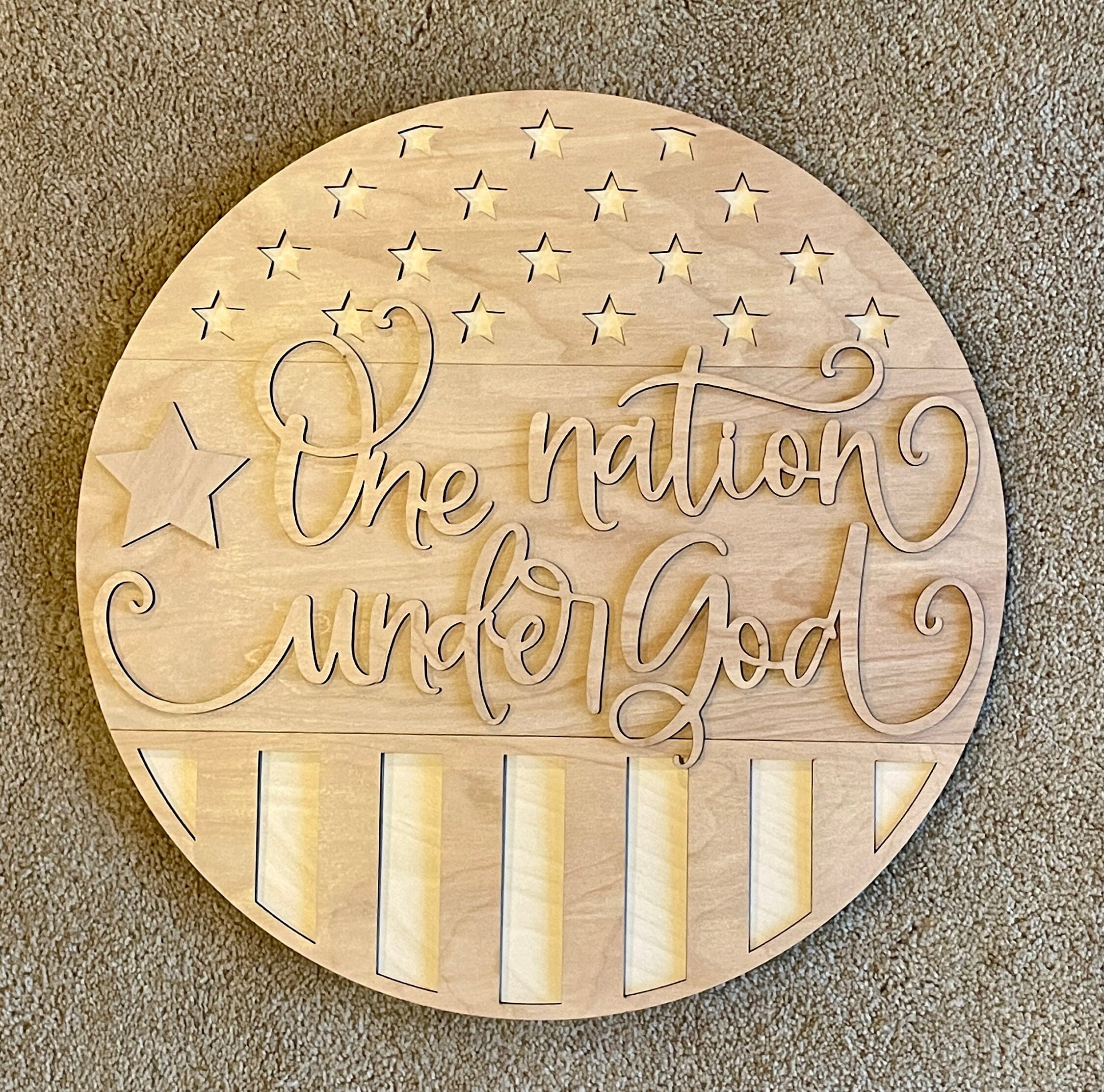 DIY paint kit/ unfinished wood round DIY kit/ Door hanger/ 4th of July/DIY sign/ Paint your own sign/ paint party/ Patriotic door hanger Diy
