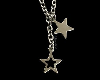 Star Necklace, Star Pendants Necklace, Dangle Star Necklace, Stars Jewelry, Star Accessories, Punk Jewelry, Grunge Jewelry, Jewellery, Y2k