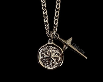 Star Necklace, Stacked Star Pendant Necklace, Stacked Charms Necklace, Star Jewelry, Star Charms, Jewellery, Punk Jewelry, Grunge, Y2K, Gift