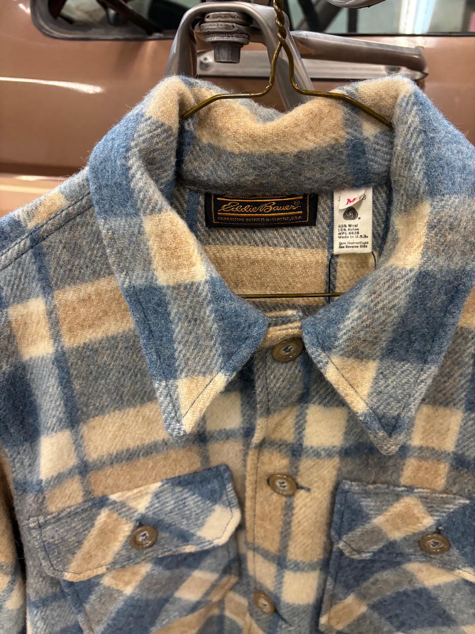 トップス 80s Eddie Bauer Wool Hunting Best 80s Era Eddie Bauer Wool Hunting Jacket Blue Plaid Size Medium