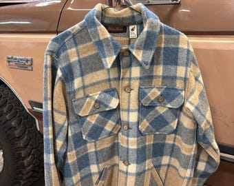 トップス 80s Eddie Bauer Wool Hunting Best 80s Era Eddie Bauer Wool Hunting Jacket Blue Plaid Size Medium