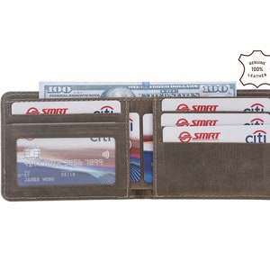 Cartera de cuero personalizada para hombres, billetera plegable, billetera grabada para hombres, billetera con foto, regalo para padre o esposo, regalo personalizado, regalo de Navidad